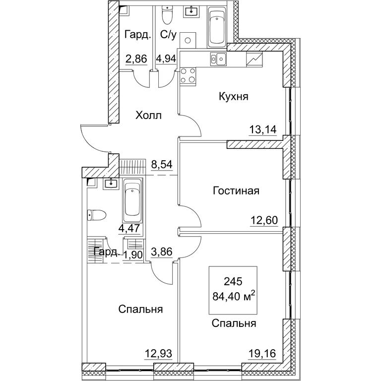 3-BD Apartment Sale, 84.4平方米 at SEZAR CITY, 2nd Khoroshyovsky Drive, Moscow, Russia #1 3-BD Apartment Sale, 84.4平方米 at SEZAR CITY, 2nd Khoroshyovsky Drive, Moscow, Russia #1