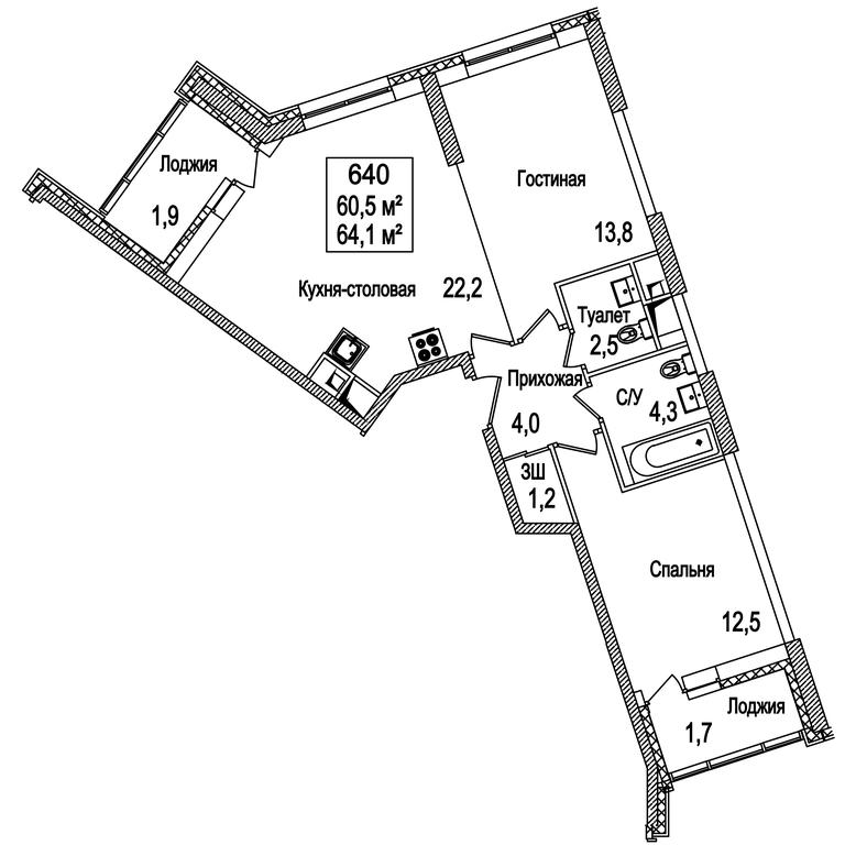 2-BD Apartment Sale, 64.1 sq. m. at Rasskazovo, Andreya Tarkovskogo Boulevard, Vnukovskoye Settlement, Moscow, Russia #1 2-BD Apartment Sale, 64.1 sq. m. at Rasskazovo, Andreya Tarkovskogo Boulevard, Vnukovskoye Settlement, Moscow, Russia #1