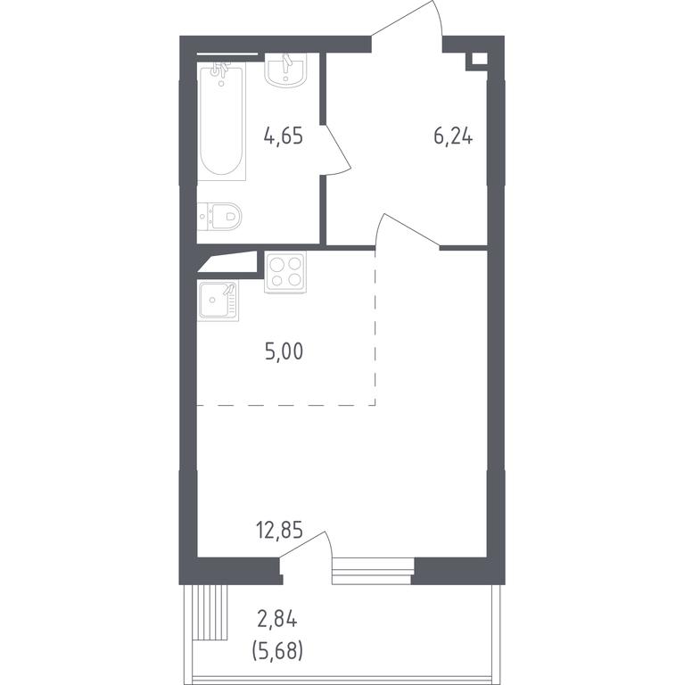 Apartment Sale, 31.58 sq. m. at Egorovo Park, 1-y kvartal, posyolok Zhilino-1, Lubertsy City District, Moscow Region, Russia #1