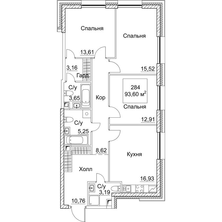 3-BD Apartment Sale, 93.6平方米 at SEZAR CITY, 2nd Khoroshyovsky Drive, Moscow, Russia #1 3-BD Apartment Sale, 93.6平方米 at SEZAR CITY, 2nd Khoroshyovsky Drive, Moscow, Russia #1