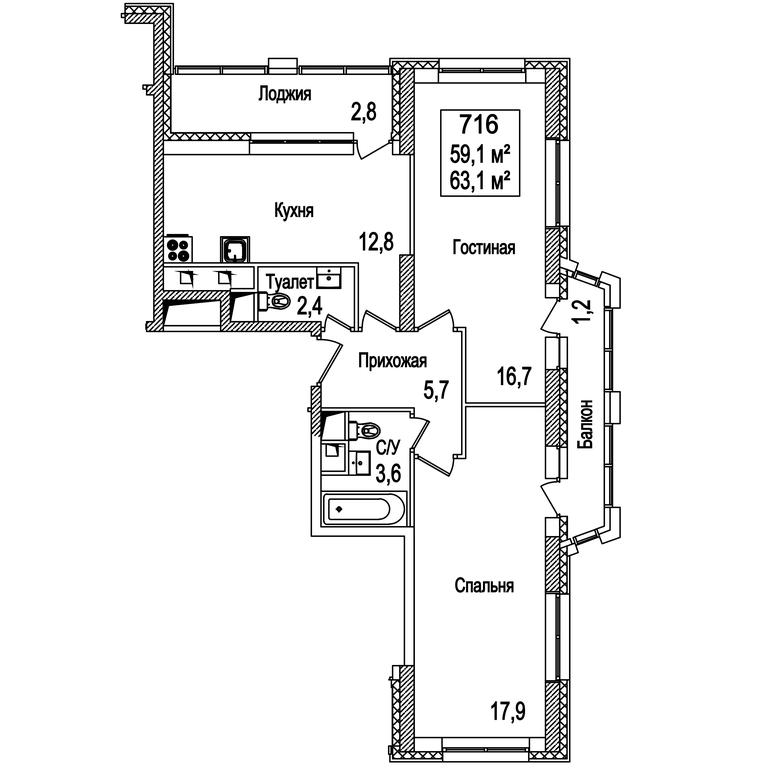 2-BD Apartment Sale, 63.1 sq. m. at Rasskazovo, Andreya Tarkovskogo Boulevard, Vnukovskoye Settlement, Moscow, Russia #1 2-BD Apartment Sale, 63.1 sq. m. at Rasskazovo, Andreya Tarkovskogo Boulevard, Vnukovskoye Settlement, Moscow, Russia #1