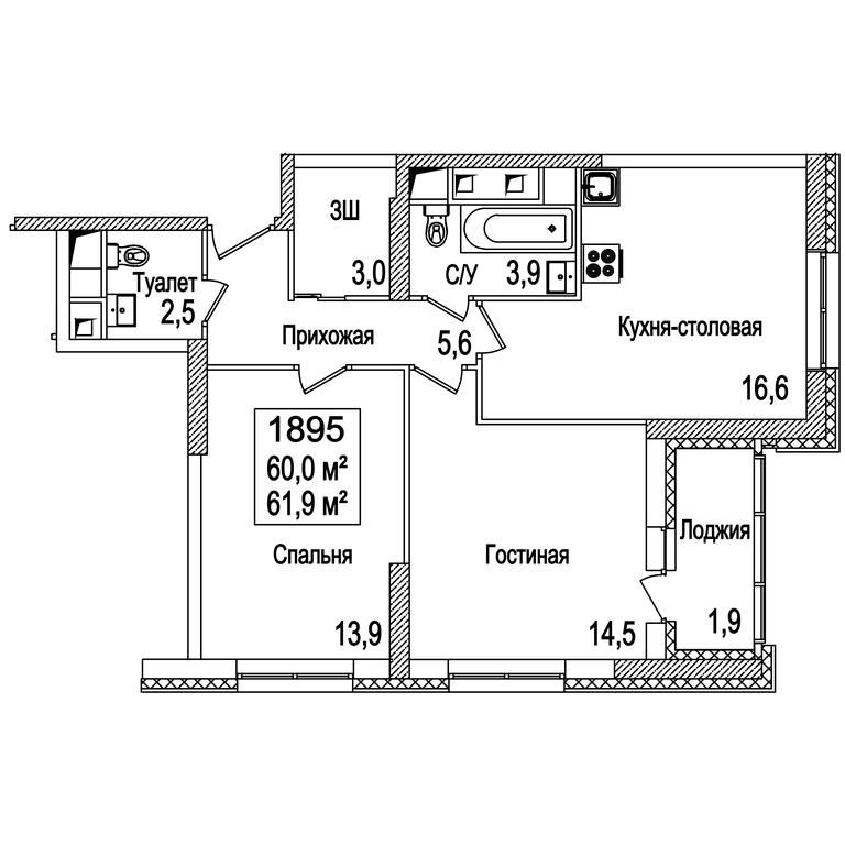 2-BD Apartment Sale, 62.1 sq. m. at Rasskazovo, Andreya Tarkovskogo Boulevard, Vnukovskoye Settlement, Moscow, Russia #2 2-BD Apartment Sale, 62.1 sq. m. at Rasskazovo, Andreya Tarkovskogo Boulevard, Vnukovskoye Settlement, Moscow, Russia #2