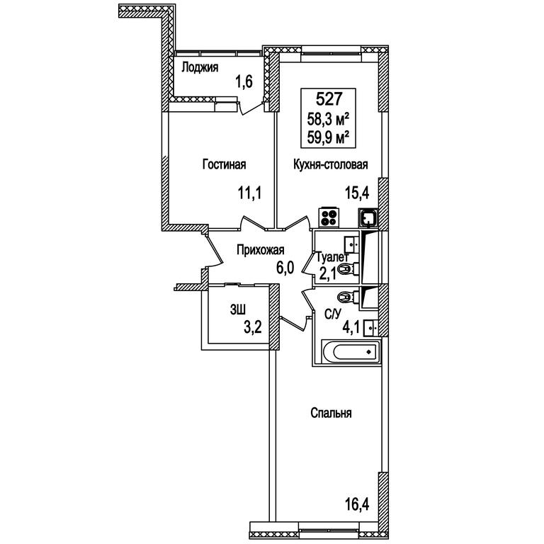 2-BD Apartment Sale, 60.3 sq. m. at Rasskazovo, Andreya Tarkovskogo Boulevard, Vnukovskoye Settlement, Moscow, Russia #1 2-BD Apartment Sale, 60.3 sq. m. at Rasskazovo, Andreya Tarkovskogo Boulevard, Vnukovskoye Settlement, Moscow, Russia #1