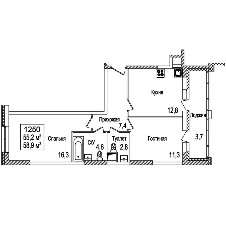 2-BD Apartment Sale, 58.6 sq. m. at Rasskazovo, Andreya Tarkovskogo Boulevard, Vnukovskoye Settlement, Moscow, Russia #1 2-BD Apartment Sale, 58.6 sq. m. at Rasskazovo, Andreya Tarkovskogo Boulevard, Vnukovskoye Settlement, Moscow, Russia #1