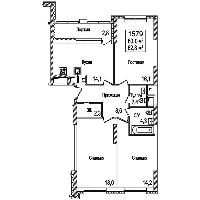 3-BD Apartment Sale, 83 sq. m. at Rasskazovo, Andreya Tarkovskogo Boulevard, Vnukovskoye Settlement, Moscow, Russia #2 3-BD Apartment Sale, 83 sq. m. at Rasskazovo, Andreya Tarkovskogo Boulevard, Vnukovskoye Settlement, Moscow, Russia #2