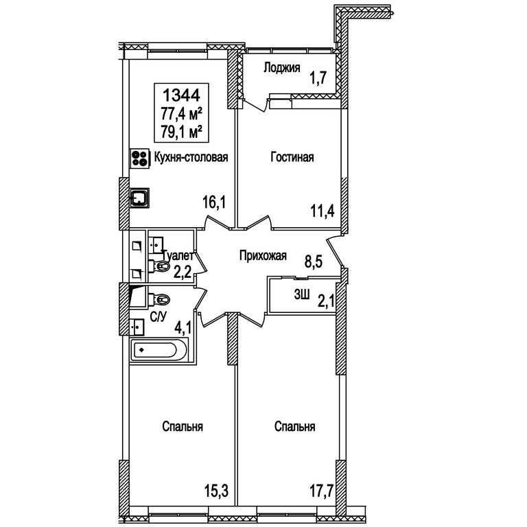 3-BD Apartment Sale, 79.1 sq. m. at Rasskazovo, Andreya Tarkovskogo Boulevard, Vnukovskoye Settlement, Moscow, Russia #2 3-BD Apartment Sale, 79.1 sq. m. at Rasskazovo, Andreya Tarkovskogo Boulevard, Vnukovskoye Settlement, Moscow, Russia #2