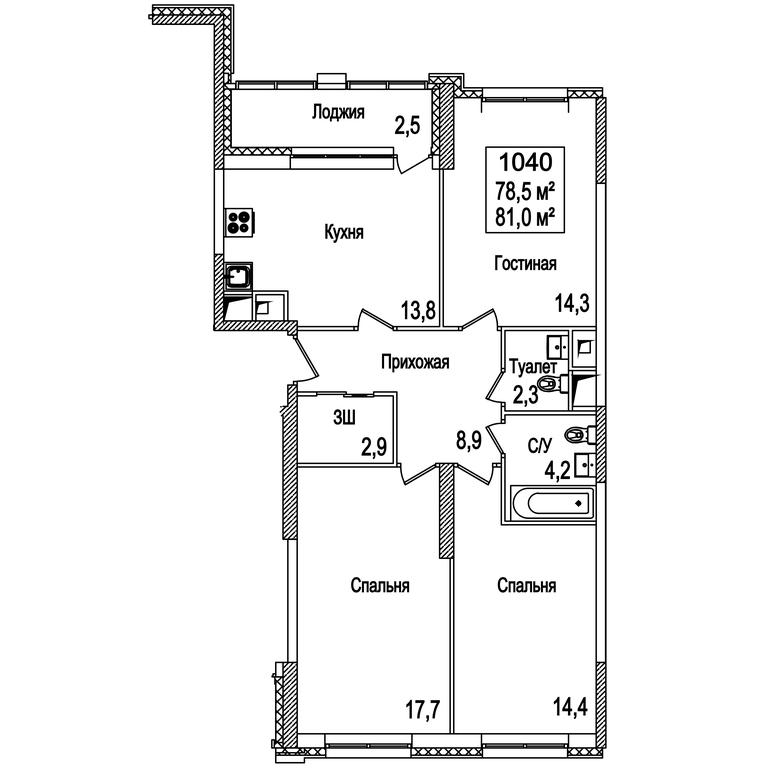 3-BD Apartment Sale, 81.2 sq. m. at Rasskazovo, Andreya Tarkovskogo Boulevard, Vnukovskoye Settlement, Moscow, Russia #2 3-BD Apartment Sale, 81.2 sq. m. at Rasskazovo, Andreya Tarkovskogo Boulevard, Vnukovskoye Settlement, Moscow, Russia #2