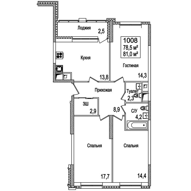 3-BD Apartment Sale, 81.4 sq. m. at Rasskazovo, Andreya Tarkovskogo Boulevard, Vnukovskoye Settlement, Moscow, Russia #1 3-BD Apartment Sale, 81.4 sq. m. at Rasskazovo, Andreya Tarkovskogo Boulevard, Vnukovskoye Settlement, Moscow, Russia #1