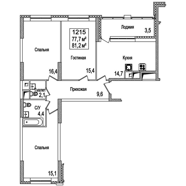 3-BD Apartment Sale, 81.4 sq. m. at Rasskazovo, Andreya Tarkovskogo Boulevard, Vnukovskoye Settlement, Moscow, Russia #2 3-BD Apartment Sale, 81.4 sq. m. at Rasskazovo, Andreya Tarkovskogo Boulevard, Vnukovskoye Settlement, Moscow, Russia #2