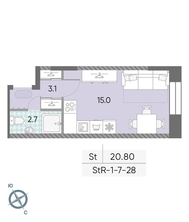 Apartment Sale, 20.8 sq. m. at Zilart, Rodchenko Street, 1, Moscow, Russia #1