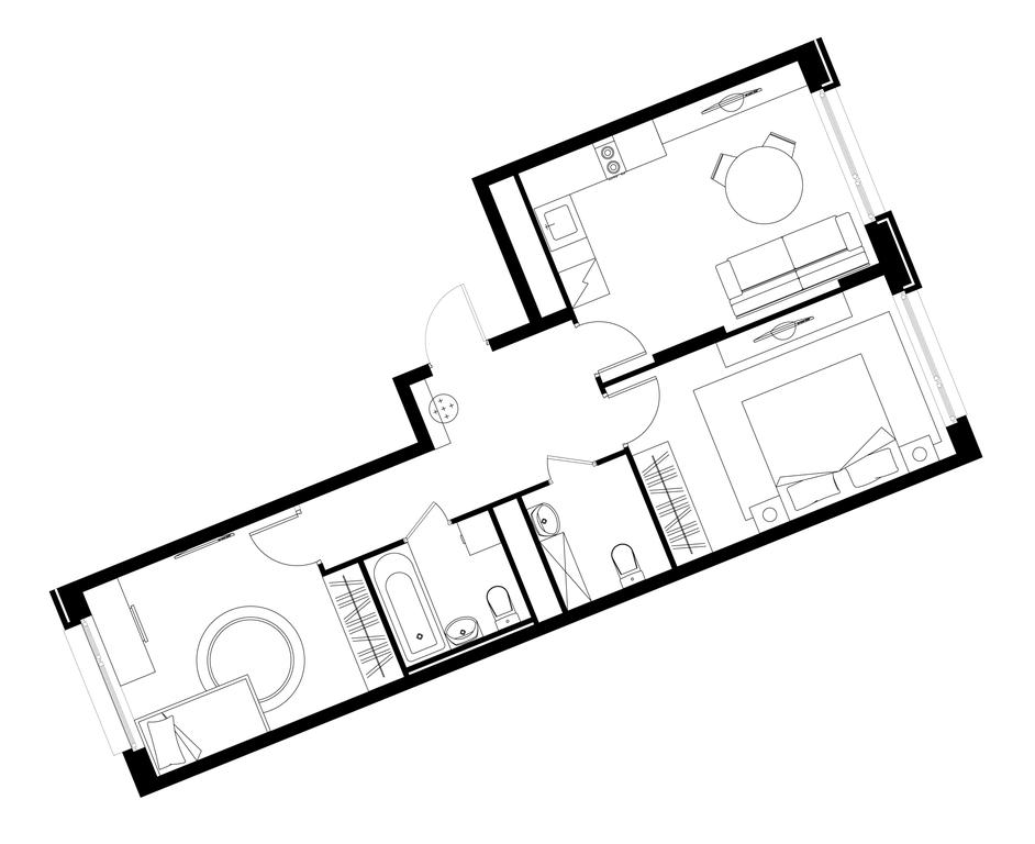 2-BD Apartment Sale, 58 sq. m. at Peredelkino Blizhnee, Korneya Chukovskogo Street, 1, Vnukovskoye Settlement, Moscow, Russia #1