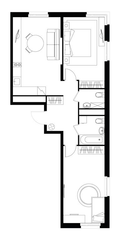 2-BD Apartment Sale, 66.4 sq. m. at Peredelkino Blizhnee, Korneya Chukovskogo Street, 1, Vnukovskoye Settlement, Moscow, Russia #1