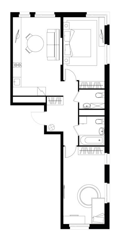 2-BD Apartment Sale, 66.4 sq. m. at Peredelkino Blizhnee, Korneya Chukovskogo Street, 1, Vnukovskoye Settlement, Moscow, Russia #1