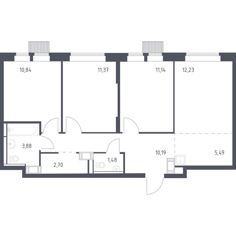 2-BD Apartment Sale, 69.32 sq. m. at Bolshoe Putilkovo, Prostornaya ulitsa, 1, Putilkovo Village, Krasnogorsk City District, Moscow Region, Russia #1 2-BD Apartment Sale, 69.32 sq. m. at Bolshoe Putilkovo, Prostornaya ulitsa, 1, Putilkovo Village, Krasnogorsk City District, Moscow Region, Russia #1