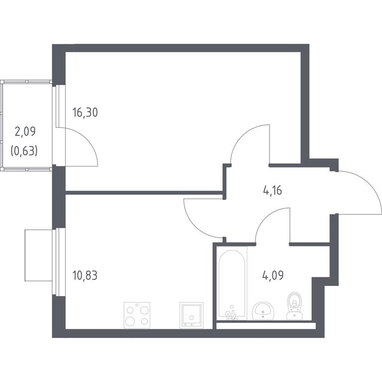 Apartment Sale, 36.01 sq. m. at Gorki Park, Shkolnaya ulitsa, 2, derevnya Korobovo, Leninskiy City District, Moscow Region, Russia #1 Apartment Sale, 36.01 sq. m. at Gorki Park, Shkolnaya ulitsa, 2, derevnya Korobovo, Leninskiy City District, Moscow Region, Russia #1