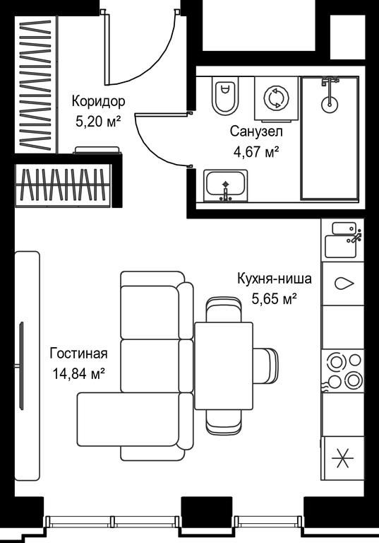 Apartment Sale, 30.36平方米 at Seliger City, Ilmenskiy Drive, 14к3, Moscow, Russia #2 Apartment Sale, 30.36平方米 at Seliger City, Ilmenskiy Drive, 14к3, Moscow, Russia #2
