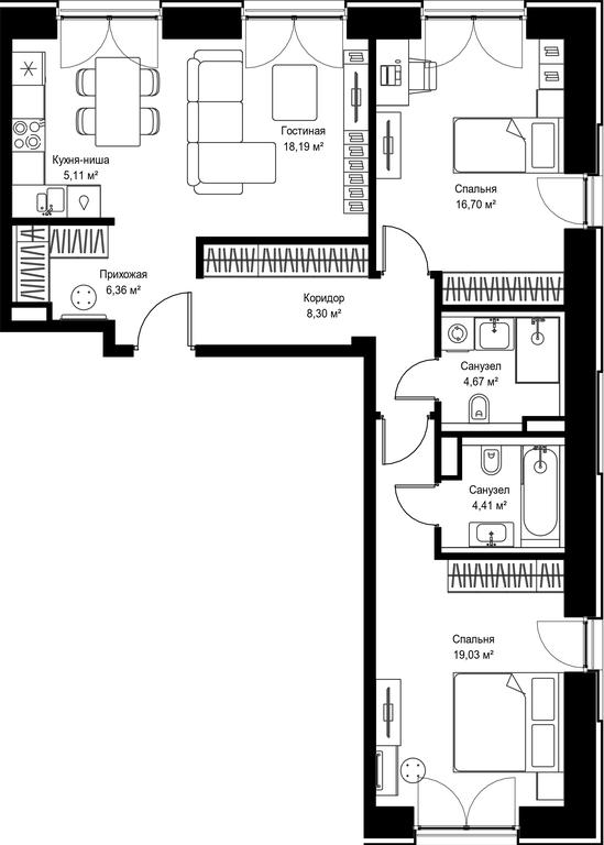 Продажа 2-комн. квартиры, 82,77 м² в ЖК «Селигер Сити», Ильменский проезд, 14к3, Москва, Россия #2 Продажа 2-комн. квартиры, 82,77 м² в ЖК «Селигер Сити», Ильменский проезд, 14к3, Москва, Россия #2