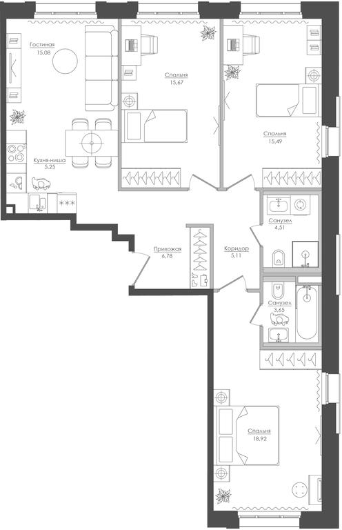 3-BD Apartment Sale, 90.39 sq. m. at Seliger City, Ilmenskiy Drive, 14к3, Moscow, Russia #1 3-BD Apartment Sale, 90.39 sq. m. at Seliger City, Ilmenskiy Drive, 14к3, Moscow, Russia #1