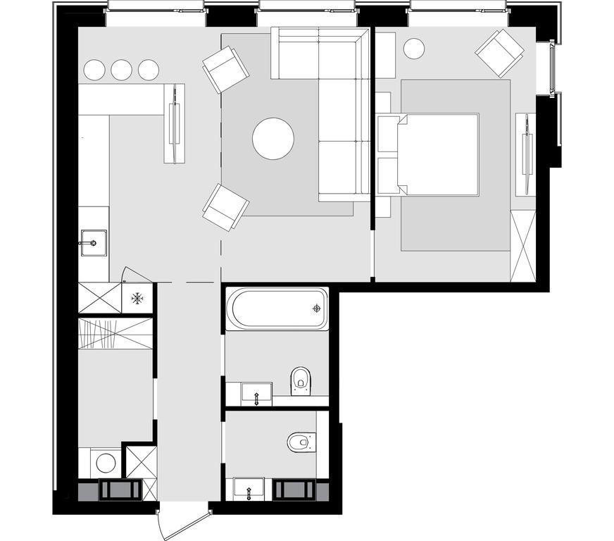 2-BD Apartment Sale, 64.8 sq. m. at Crystal, Generala Glagoleva Street, 16с1, Moscow, Russia #1 2-BD Apartment Sale, 64.8 sq. m. at Crystal, Generala Glagoleva Street, 16с1, Moscow, Russia #1