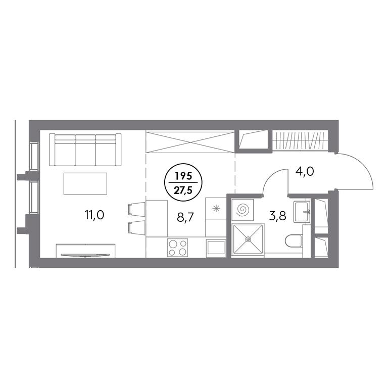 1-BD Apartment Sale, 27.5 sq. m. at Dom56, Fridrikha Engelsa Street, 56с1, Moscow, Russia #2 1-BD Apartment Sale, 27.5 sq. m. at Dom56, Fridrikha Engelsa Street, 56с1, Moscow, Russia #2