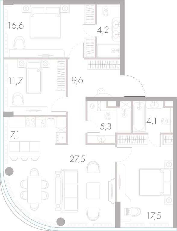 3-BD Apartment Sale, 104.7 sq. m. at River Park Towers, Kutuzovsky Drive, 16с1, Moscow, Russia #1 3-BD Apartment Sale, 104.7 sq. m. at River Park Towers, Kutuzovsky Drive, 16с1, Moscow, Russia #1