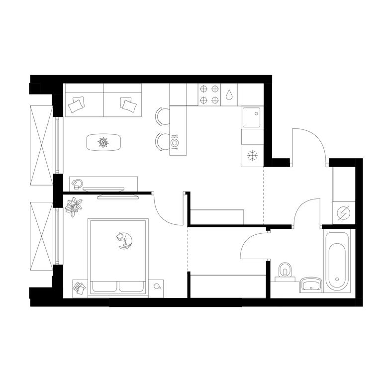 1-BD Apartment Sale, 36.7 sq. m. at Michurinskiy Park, Ozyornaya Street, 44А, Moscow, Russia #1 1-BD Apartment Sale, 36.7 sq. m. at Michurinskiy Park, Ozyornaya Street, 44А, Moscow, Russia #1