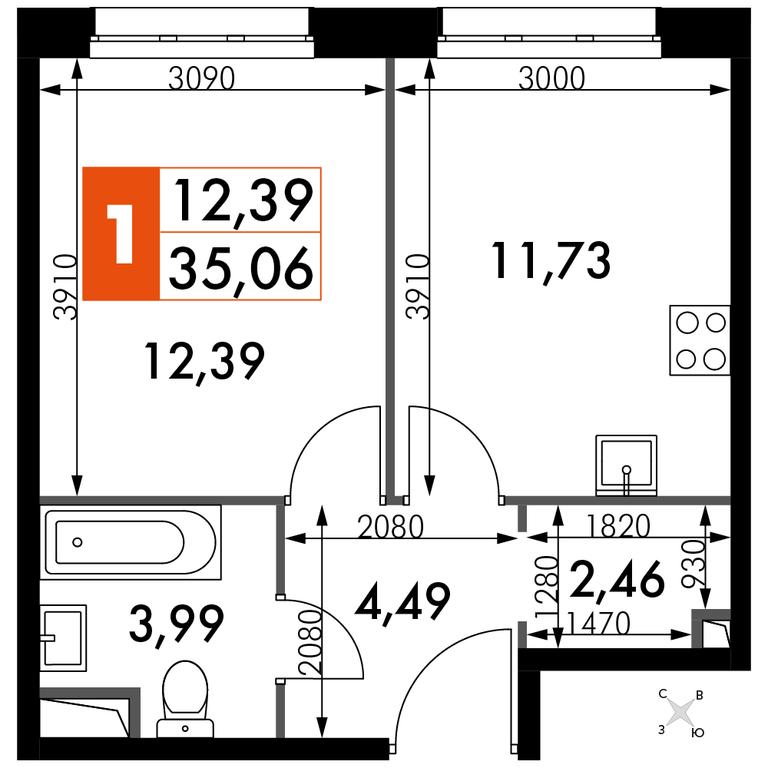 1-BD Apartment Sale, 35.06 sq. m. at Dvizhenie. Govorovo, Центральная улица, 47, деревня Говорово, поселение Московский, Москва, Россия #1 1-BD Apartment Sale, 35.06 sq. m. at Dvizhenie. Govorovo, Центральная улица, 47, деревня Говорово, поселение Московский, Москва, Россия #1
