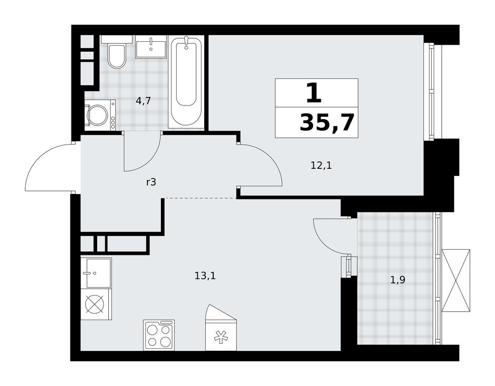 Apartment Sale, 35.7 sq. m. at Prokshino, Prokshino Residential Complex, Sosenskoye Settlement, Moscow, Russia #1 Apartment Sale, 35.7 sq. m. at Prokshino, Prokshino Residential Complex, Sosenskoye Settlement, Moscow, Russia #1
