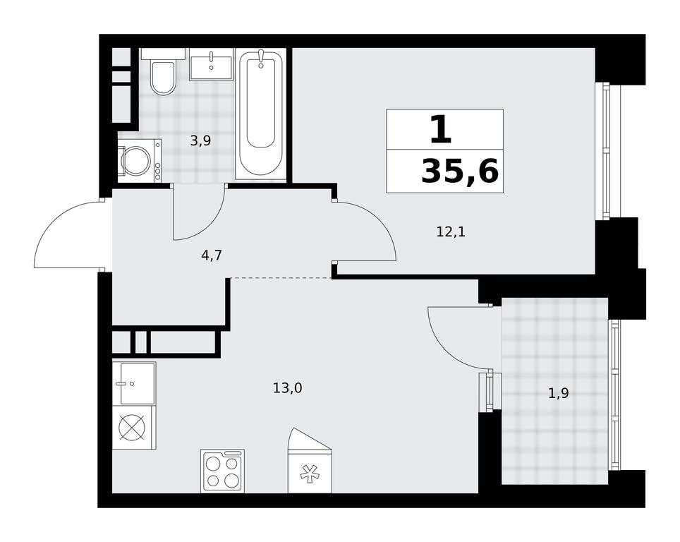 Apartment Sale, 35.6 sq. m. at Prokshino, Prokshino Residential Complex, Sosenskoye Settlement, Moscow, Russia #1 Apartment Sale, 35.6 sq. m. at Prokshino, Prokshino Residential Complex, Sosenskoye Settlement, Moscow, Russia #1