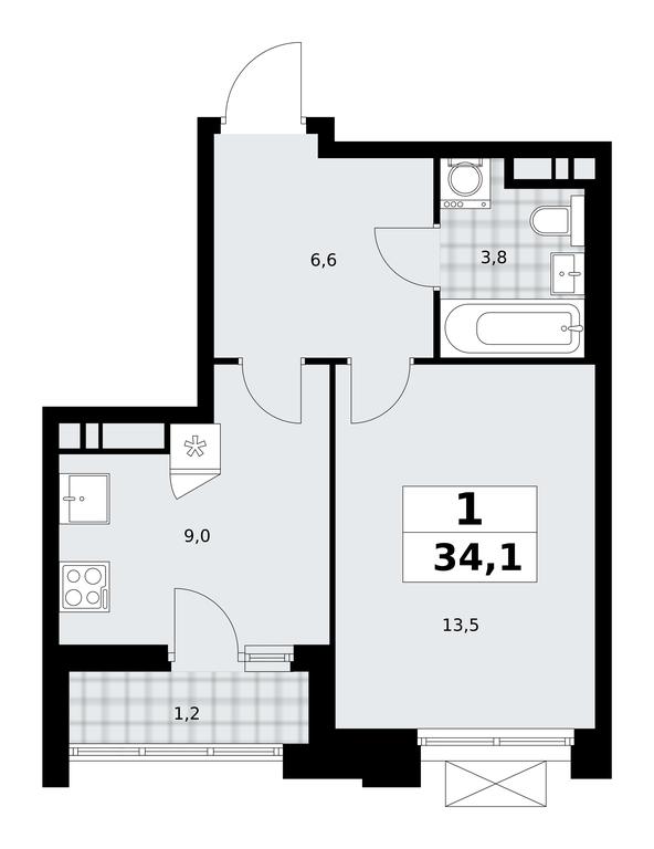 Apartment Sale, 34.1 sq. m. at Prokshino, Prokshino Residential Complex, Sosenskoye Settlement, Moscow, Russia #1 Apartment Sale, 34.1 sq. m. at Prokshino, Prokshino Residential Complex, Sosenskoye Settlement, Moscow, Russia #1