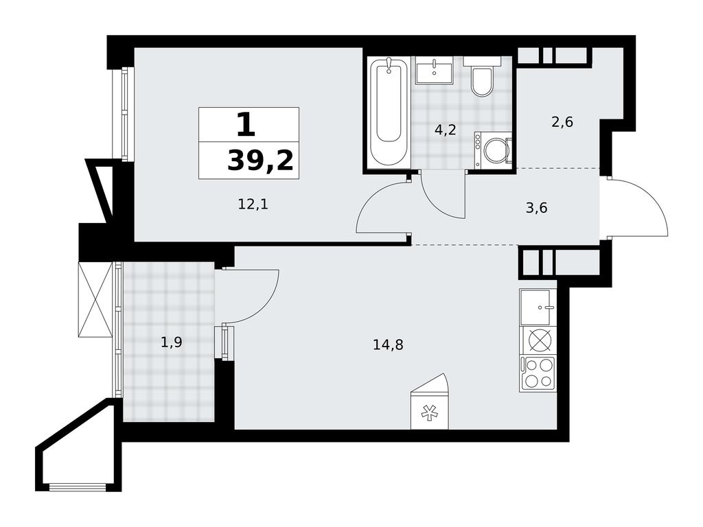 Apartment Sale, 39.2 sq. m. at Prokshino, Prokshino Residential Complex, Sosenskoye Settlement, Moscow, Russia #1 Apartment Sale, 39.2 sq. m. at Prokshino, Prokshino Residential Complex, Sosenskoye Settlement, Moscow, Russia #1