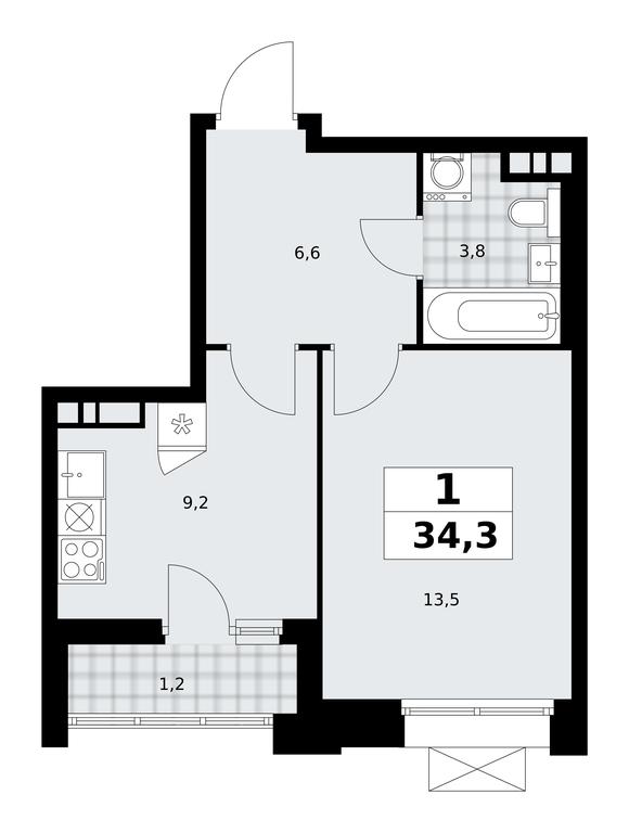Apartment Sale, 34.3 sq. m. at Prokshino, Prokshino Residential Complex, Sosenskoye Settlement, Moscow, Russia #1 Apartment Sale, 34.3 sq. m. at Prokshino, Prokshino Residential Complex, Sosenskoye Settlement, Moscow, Russia #1