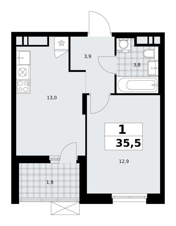 Apartment Sale, 35.5 sq. m. at Prokshino, Prokshino Residential Complex, Sosenskoye Settlement, Moscow, Russia #1 Apartment Sale, 35.5 sq. m. at Prokshino, Prokshino Residential Complex, Sosenskoye Settlement, Moscow, Russia #1