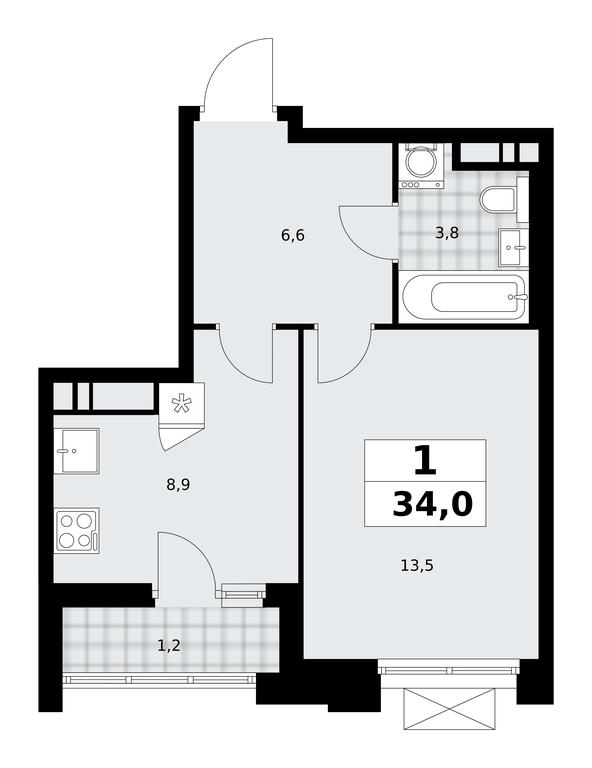 Apartment Sale, 34平方米 at Prokshino, Prokshino Residential Complex, Sosenskoye Settlement, Moscow, Russia #1 Apartment Sale, 34平方米 at Prokshino, Prokshino Residential Complex, Sosenskoye Settlement, Moscow, Russia #1