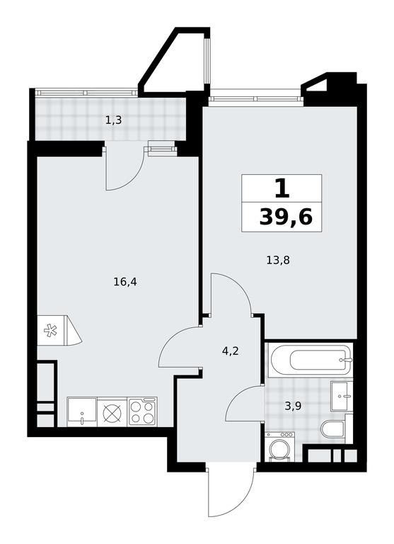 Apartment Sale, 39.6平方米 at Prokshino, Prokshino Residential Complex, Sosenskoye Settlement, Moscow, Russia #1 Apartment Sale, 39.6平方米 at Prokshino, Prokshino Residential Complex, Sosenskoye Settlement, Moscow, Russia #1