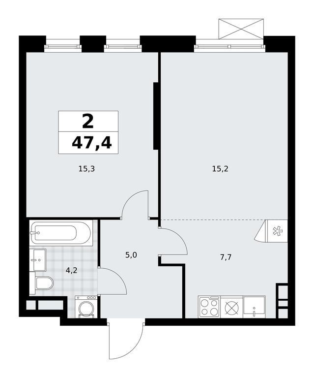 Продажа 1-комн. квартиры, 47,4 м² в ЖК «Прокшино», жилой комплекс Прокшино, поселение Сосенское, Москва, Россия #1 Продажа 1-комн. квартиры, 47,4 м² в ЖК «Прокшино», жилой комплекс Прокшино, поселение Сосенское, Москва, Россия #1