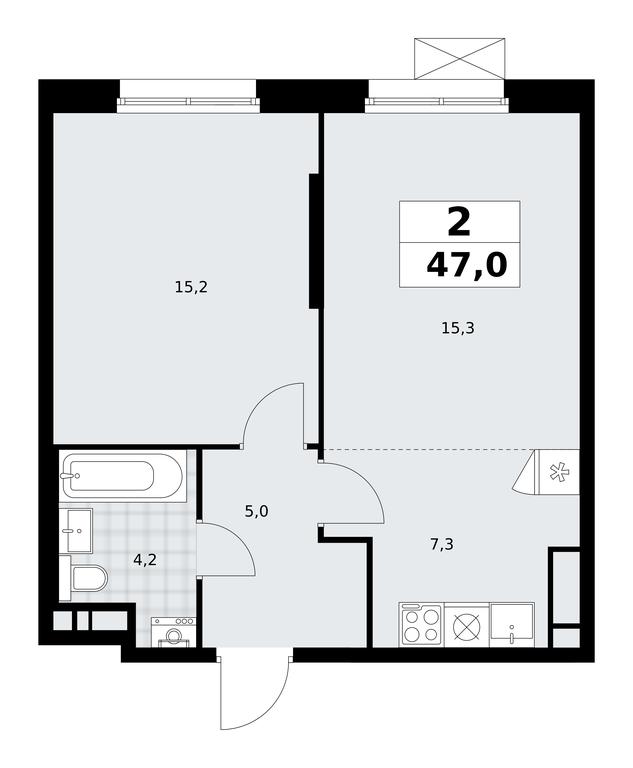 1-BD Apartment Sale, 47平方米 at Prokshino, Prokshino Residential Complex, Sosenskoye Settlement, Moscow, Russia #1 1-BD Apartment Sale, 47平方米 at Prokshino, Prokshino Residential Complex, Sosenskoye Settlement, Moscow, Russia #1