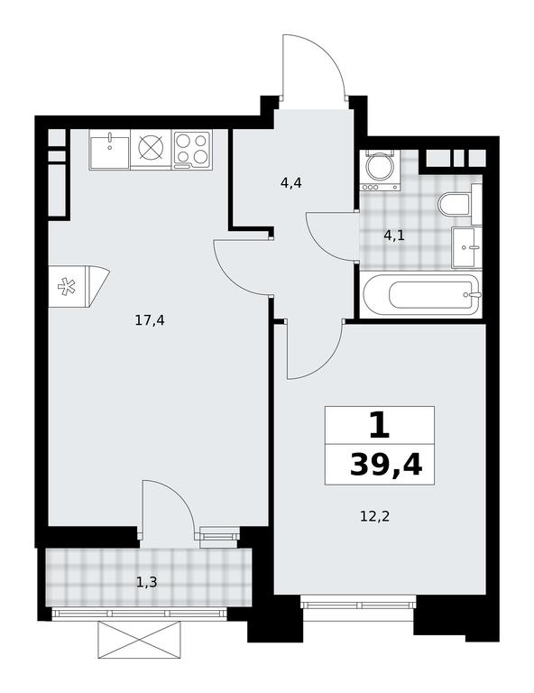 Apartment Sale, 39.4平方米 at Prokshino, Prokshino Residential Complex, Sosenskoye Settlement, Moscow, Russia #1