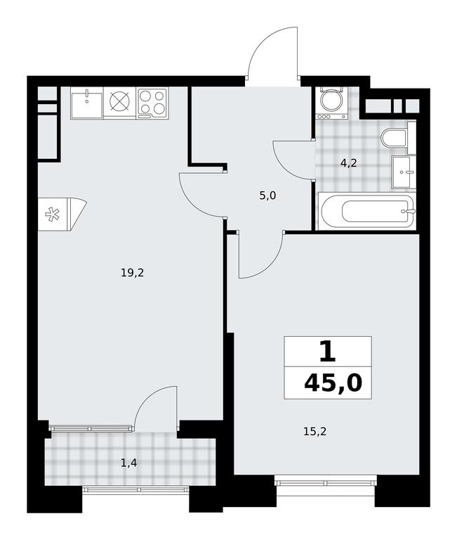 Apartment Sale, 45平方米 at Prokshino, Prokshino Residential Complex, Sosenskoye Settlement, Moscow, Russia #1 Apartment Sale, 45平方米 at Prokshino, Prokshino Residential Complex, Sosenskoye Settlement, Moscow, Russia #1