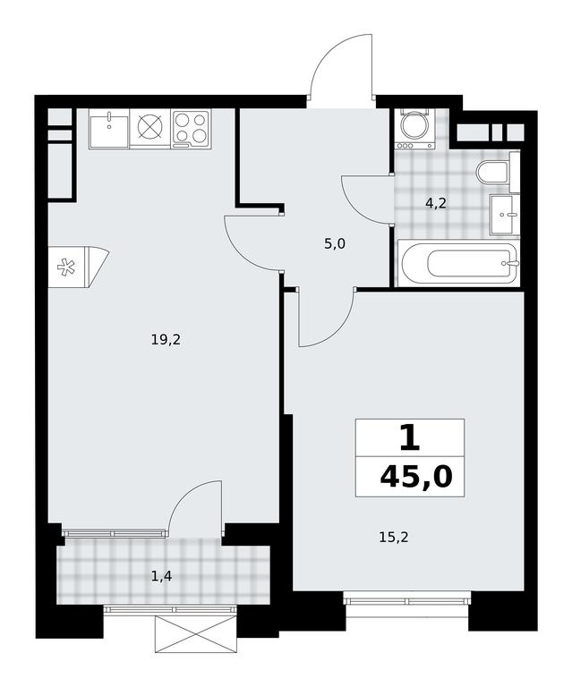 Apartment Sale, 45 sq. m. at Prokshino, Prokshino Residential Complex, Sosenskoye Settlement, Moscow, Russia #1 Apartment Sale, 45 sq. m. at Prokshino, Prokshino Residential Complex, Sosenskoye Settlement, Moscow, Russia #1