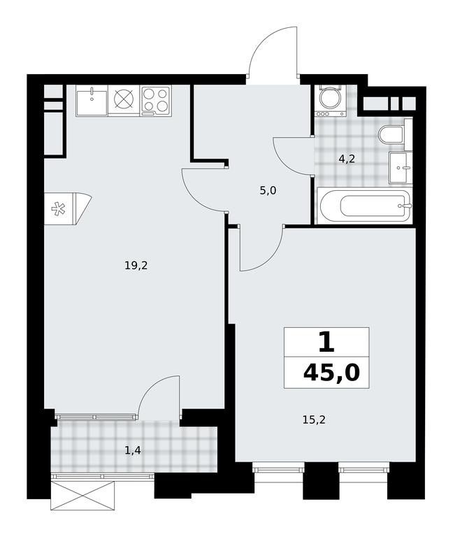 Apartment Sale, 45 sq. m. at Prokshino, Prokshino Residential Complex, Sosenskoye Settlement, Moscow, Russia #1 Apartment Sale, 45 sq. m. at Prokshino, Prokshino Residential Complex, Sosenskoye Settlement, Moscow, Russia #1