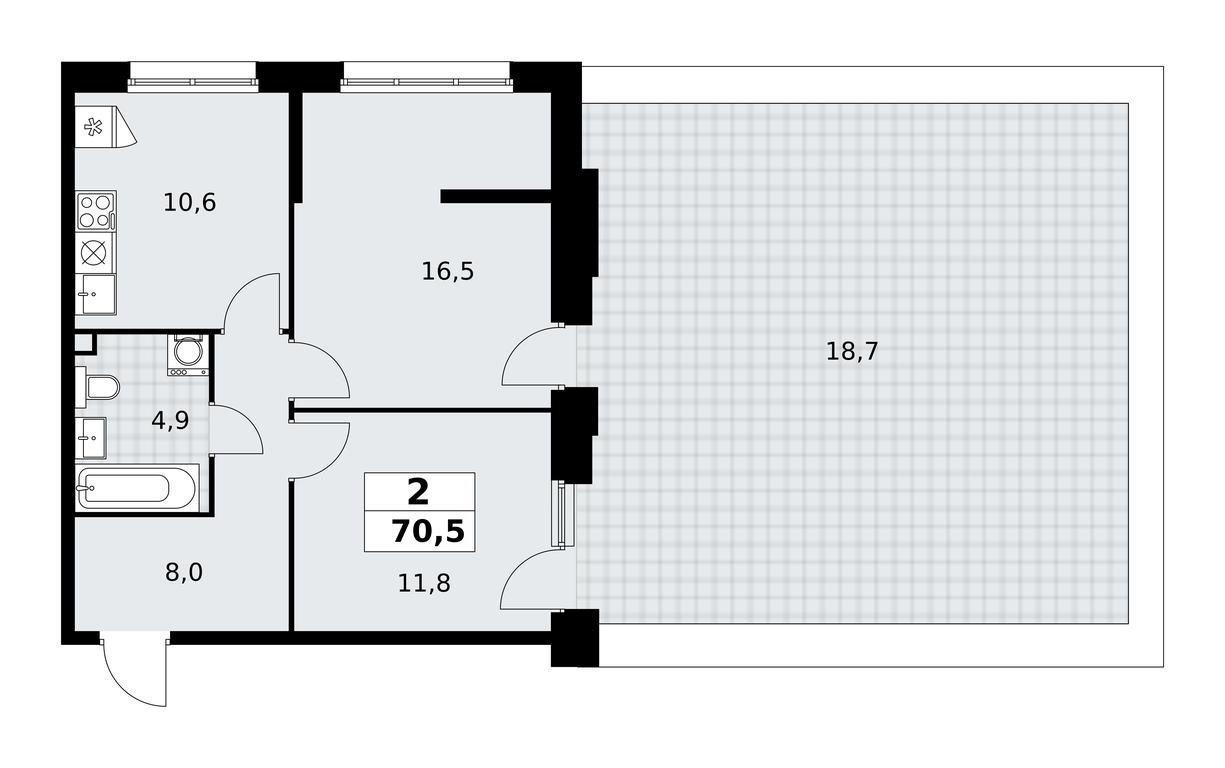 1-BD Apartment Sale, 70.5 sq. m. at Prokshino, Prokshino Residential Complex, Sosenskoye Settlement, Moscow, Russia #1 1-BD Apartment Sale, 70.5 sq. m. at Prokshino, Prokshino Residential Complex, Sosenskoye Settlement, Moscow, Russia #1