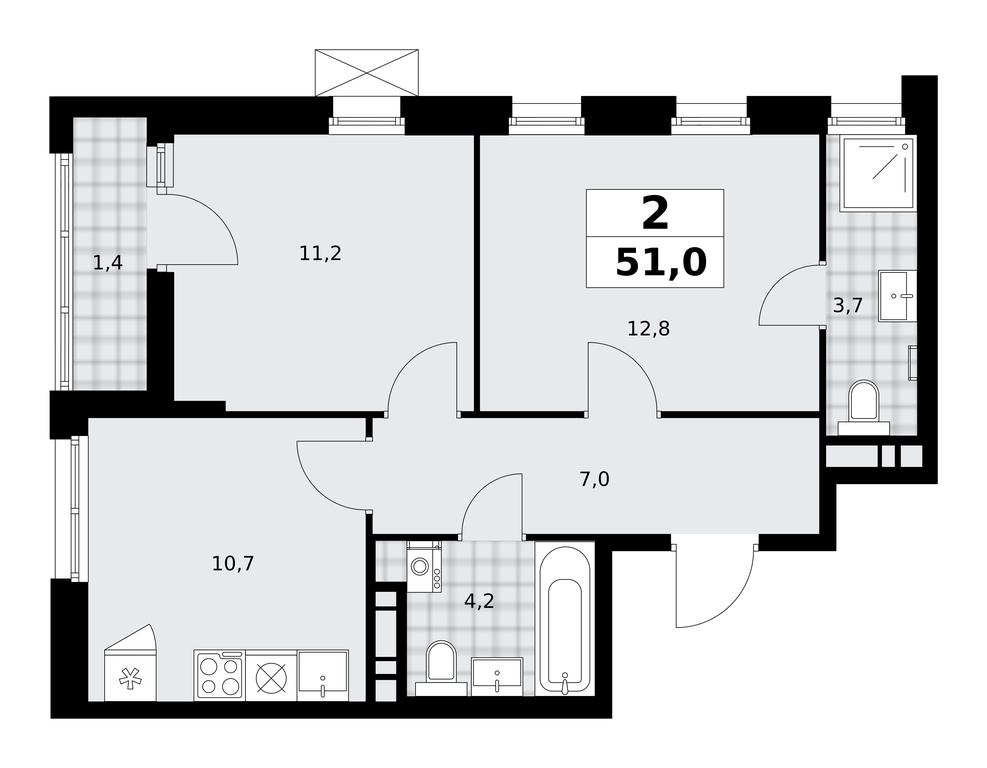 1-BD Apartment Sale, 51 sq. m. at Prokshino, Prokshino Residential Complex, Sosenskoye Settlement, Moscow, Russia #1 1-BD Apartment Sale, 51 sq. m. at Prokshino, Prokshino Residential Complex, Sosenskoye Settlement, Moscow, Russia #1