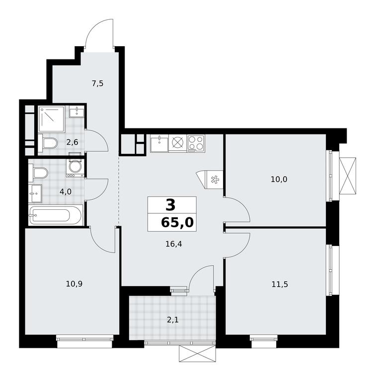2-BD Apartment Sale, 65 sq. m. at Prokshino, Prokshino Residential Complex, Sosenskoye Settlement, Moscow, Russia #1 2-BD Apartment Sale, 65 sq. m. at Prokshino, Prokshino Residential Complex, Sosenskoye Settlement, Moscow, Russia #1
