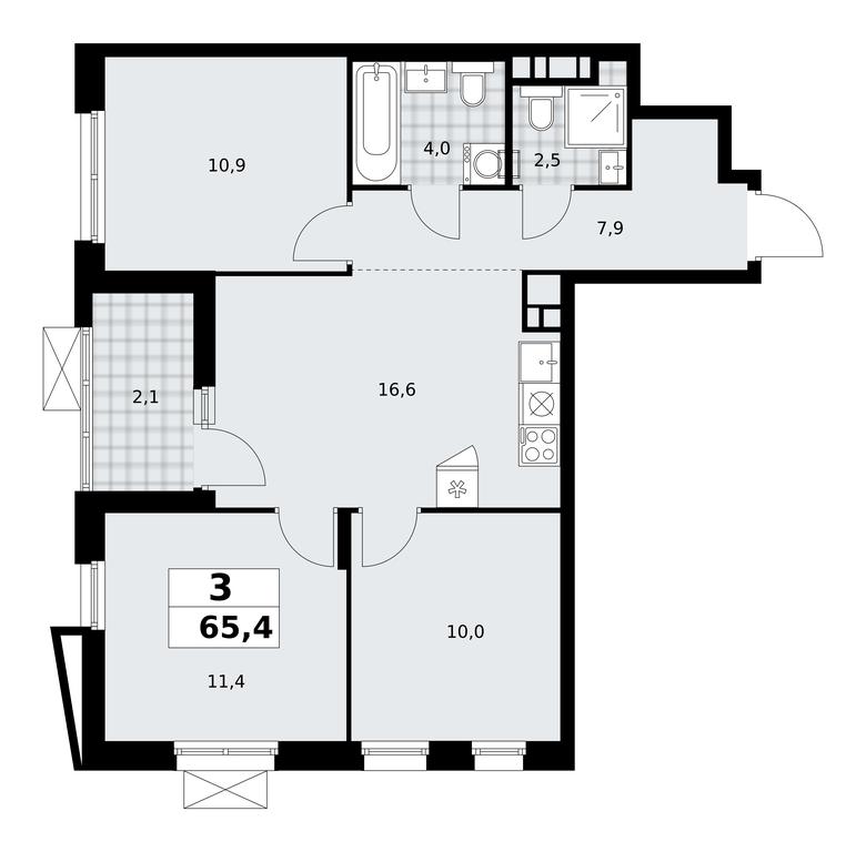 2-BD Apartment Sale, 65.4平方米 at Prokshino, Prokshino Residential Complex, Sosenskoye Settlement, Moscow, Russia #1 2-BD Apartment Sale, 65.4平方米 at Prokshino, Prokshino Residential Complex, Sosenskoye Settlement, Moscow, Russia #1