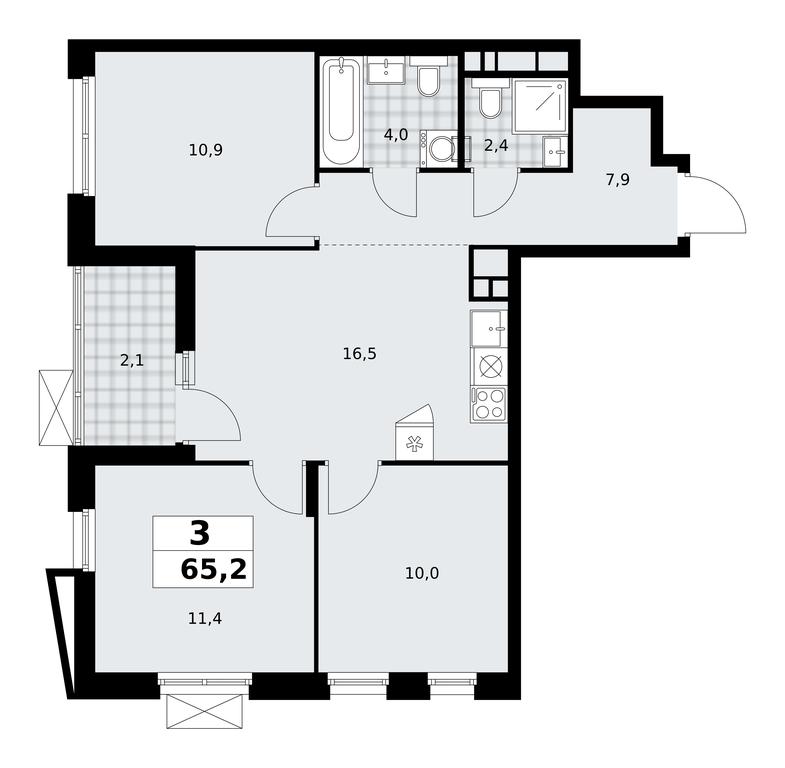 2-BD Apartment Sale, 65.2 sq. m. at Prokshino, Prokshino Residential Complex, Sosenskoye Settlement, Moscow, Russia #1 2-BD Apartment Sale, 65.2 sq. m. at Prokshino, Prokshino Residential Complex, Sosenskoye Settlement, Moscow, Russia #1