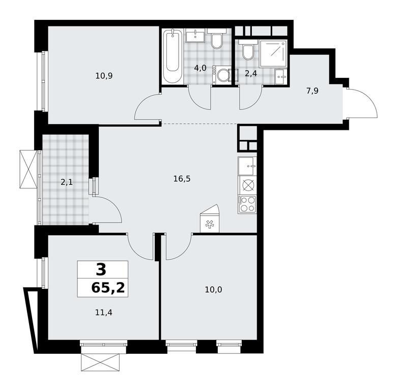 2-BD Apartment Sale, 65.2 sq. m. at Prokshino, Prokshino Residential Complex, Sosenskoye Settlement, Moscow, Russia #1 2-BD Apartment Sale, 65.2 sq. m. at Prokshino, Prokshino Residential Complex, Sosenskoye Settlement, Moscow, Russia #1