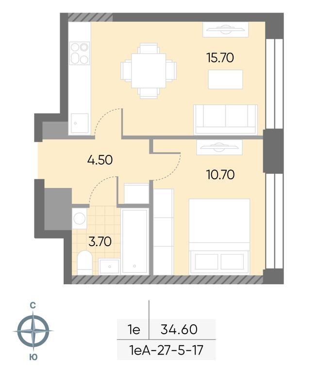 1-BD Apartment Sale, 34.6 sq. m. at Wave, Borisovskye Prudy Street, 1Б, Moscow, Russia #1 1-BD Apartment Sale, 34.6 sq. m. at Wave, Borisovskye Prudy Street, 1Б, Moscow, Russia #1