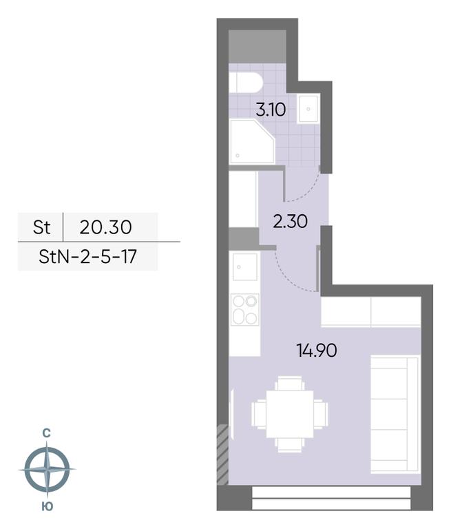 Apartment Sale, 20.3平方米 at Wave, Borisovskye Prudy Street, 1Б, Moscow, Russia #2 Apartment Sale, 20.3平方米 at Wave, Borisovskye Prudy Street, 1Б, Moscow, Russia #2