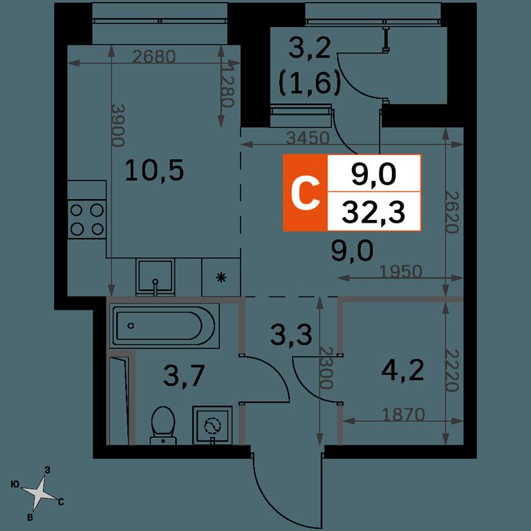 Apartment Sale, 32.3平方米 at Sky Garden, Stroitelny Drive, 9с6, Moscow, Russia #2 Apartment Sale, 32.3平方米 at Sky Garden, Stroitelny Drive, 9с6, Moscow, Russia #2